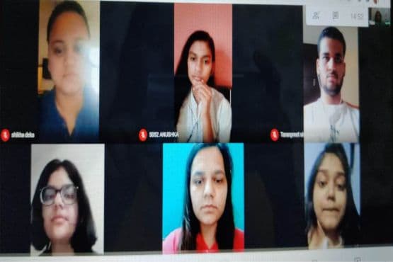 Participants during a live session